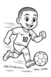 Desenho de Kylian Mbappé Desenho Colorir Imprimir 13