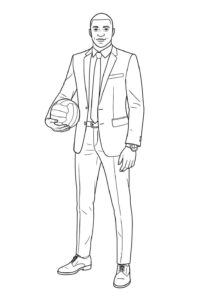 Desenho de Kylian Mbappé Desenho Colorir Imprimir 18