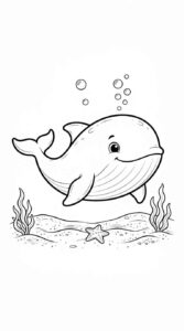 Desenho de Baleia Animais Marinhos Desenho Colorir Imprimir 22