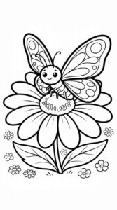 Desenho de Borboleta Primavera Desenho Colorir Imprimir 08