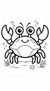 Desenho de Caranguejo Animais Marinhos Desenho Colorir Imprimir 07