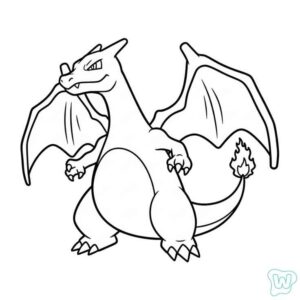 Desenho de Charizard Pokemon Desenho Colorir Imprimir 04