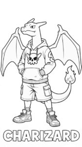 Desenho de Charizard Pokemon Desenho Colorir Imprimir 09