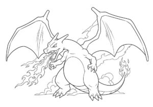 Desenho de Charizard Pokemon Desenho Colorir Imprimir 10