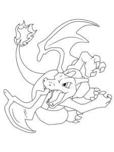 Desenho de Charizard Pokemon Desenho Colorir Imprimir 11