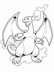 Desenho de Charizard Pokemon Desenho Colorir Imprimir 12