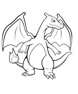 Desenho de Charizard Pokemon Desenho Colorir Imprimir 13