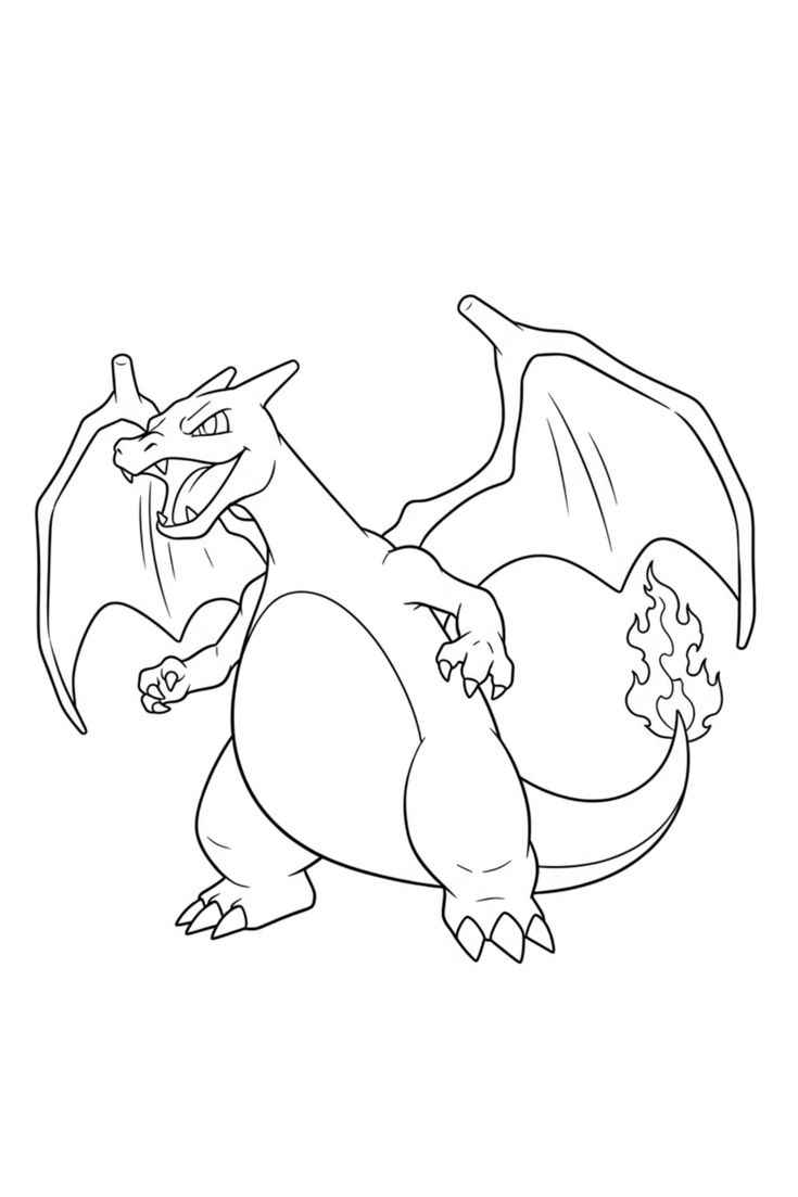 Desenho de Charizard Pokemon Desenho Colorir Imprimir 18