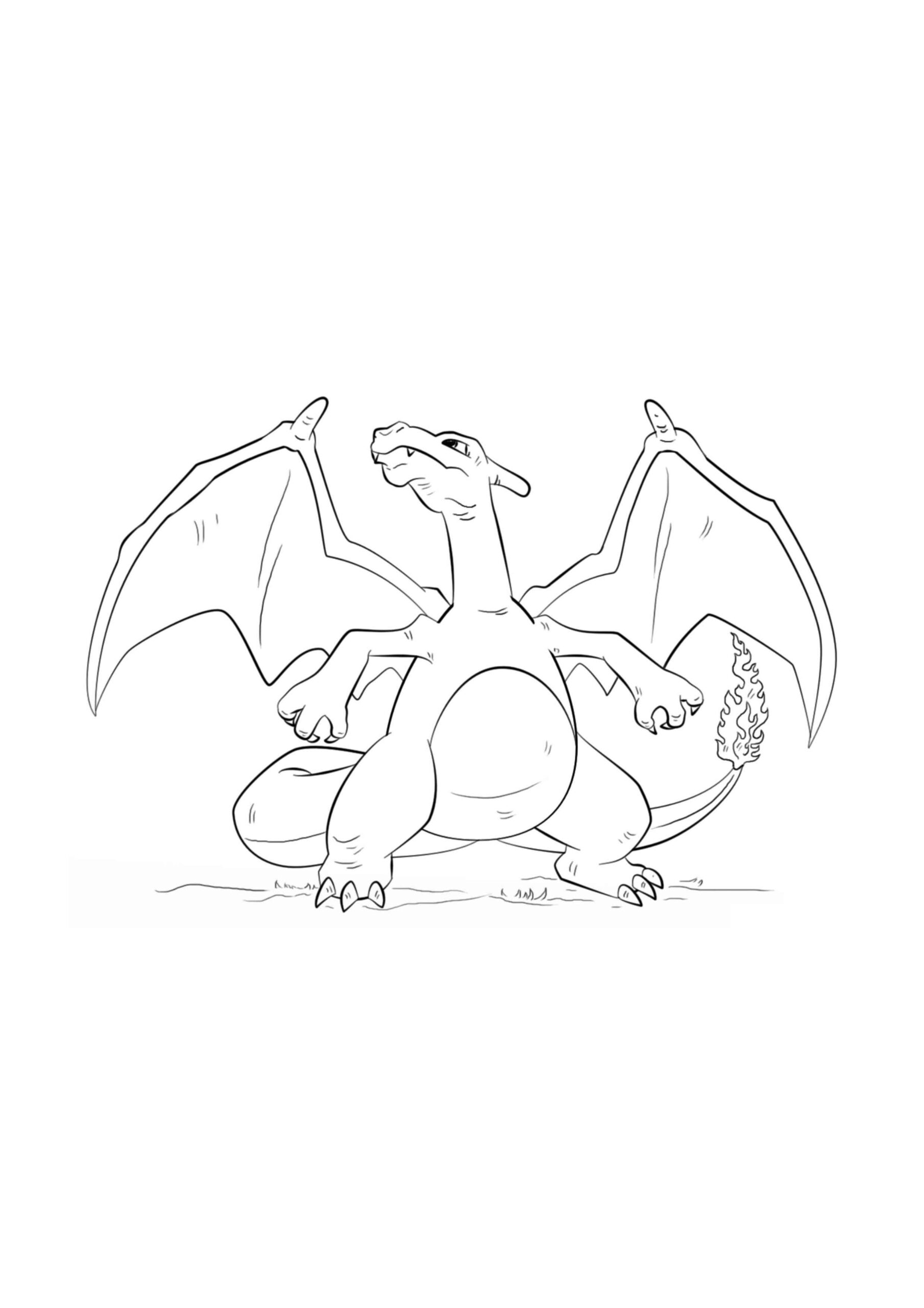 Desenho de Charizard Pokemon Desenho Colorir Imprimir 19