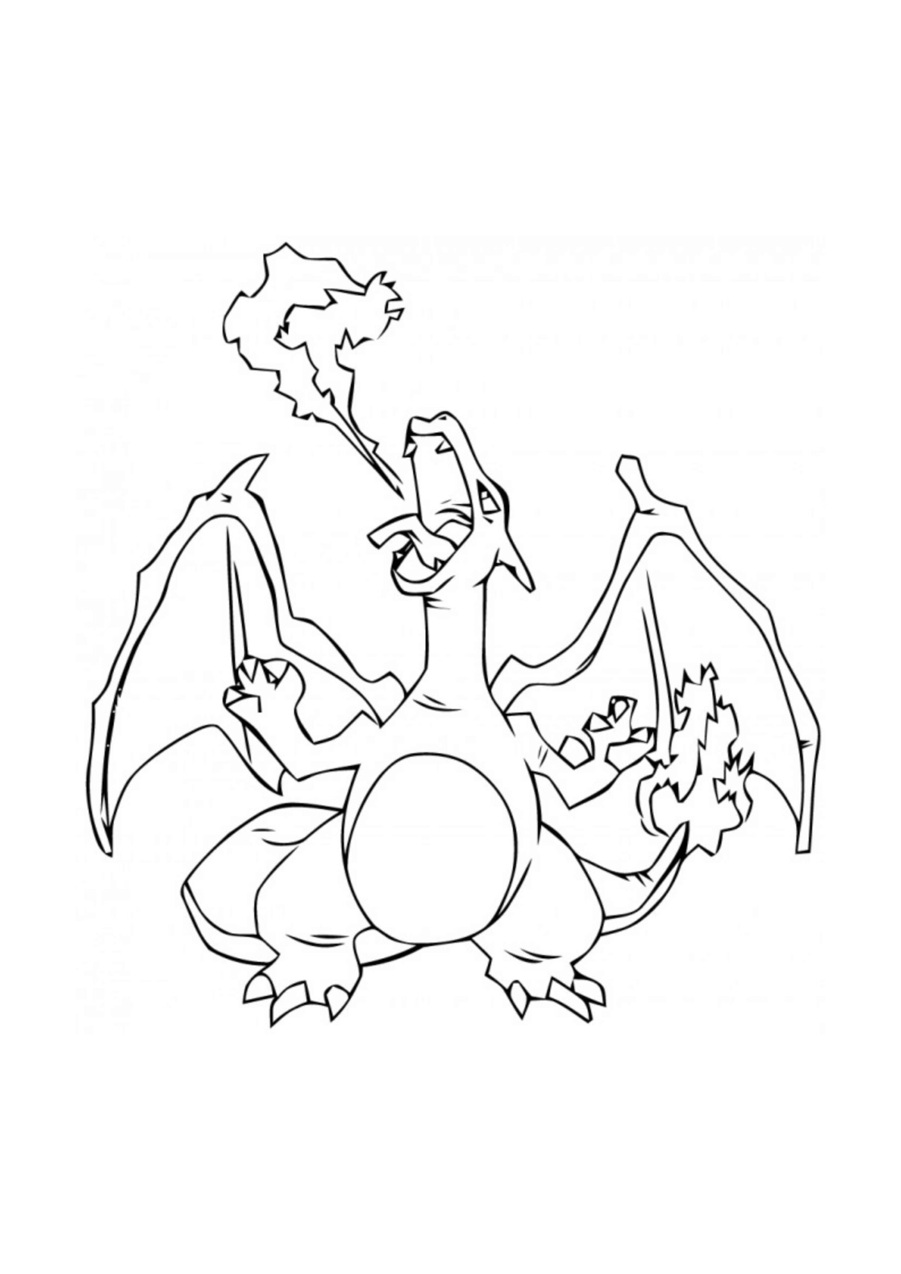 Desenho de Charizard Pokemon Desenho Colorir Imprimir 21