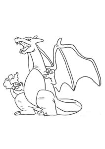 Desenho de Charizard Pokemon Desenho Colorir Imprimir 22