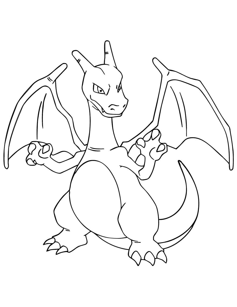 Desenho de Charizard Pokemon Desenho Colorir Imprimir 23