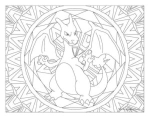 Desenho de Charizard Pokemon Desenho Colorir Imprimir 25
