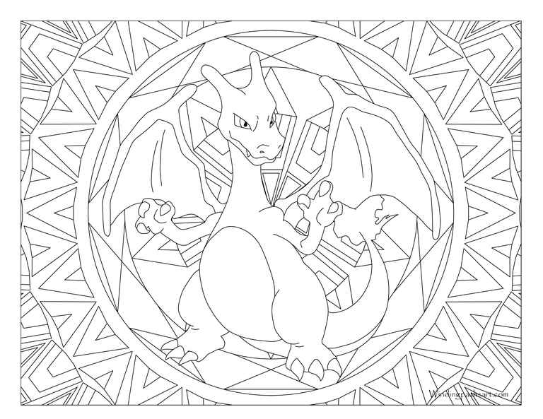 Desenho de Charizard Pokemon Desenho Colorir Imprimir 25