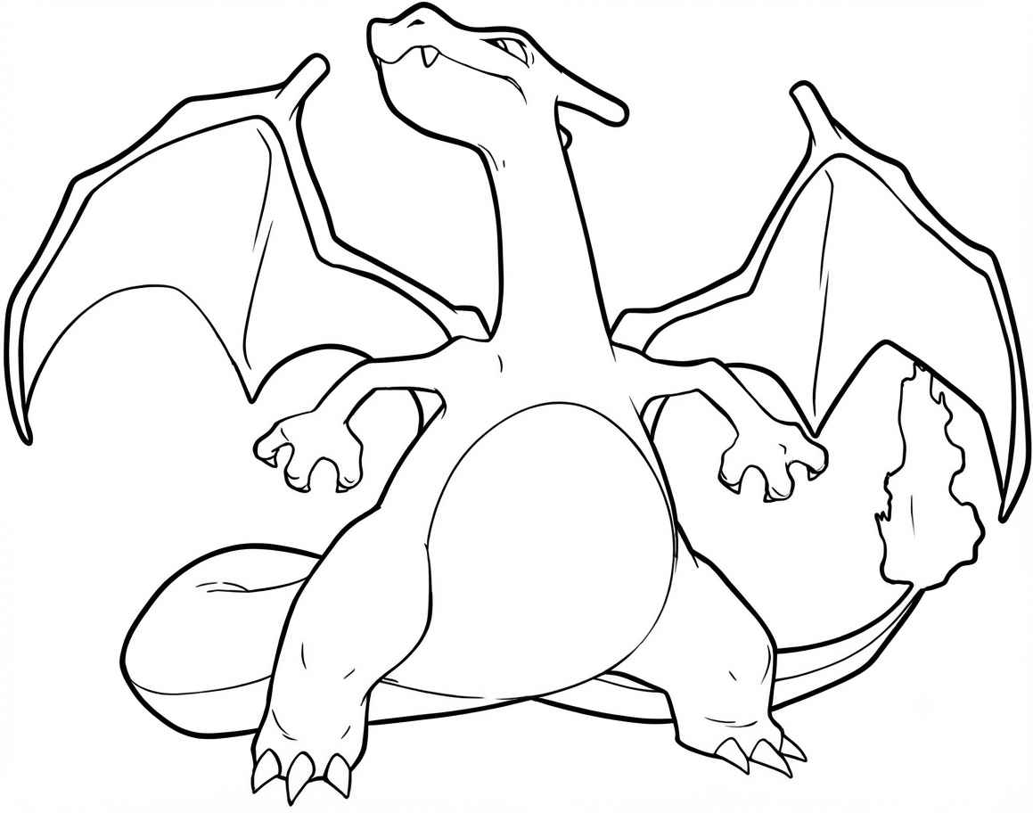 Desenho de Charizard Pokemon Desenho Colorir Imprimir 27