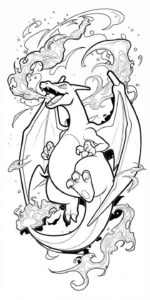 Desenho de Charizard Pokemon Desenho Colorir Imprimir 29