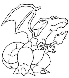 Desenho de Charizard Pokemon Desenho Colorir Imprimir 32