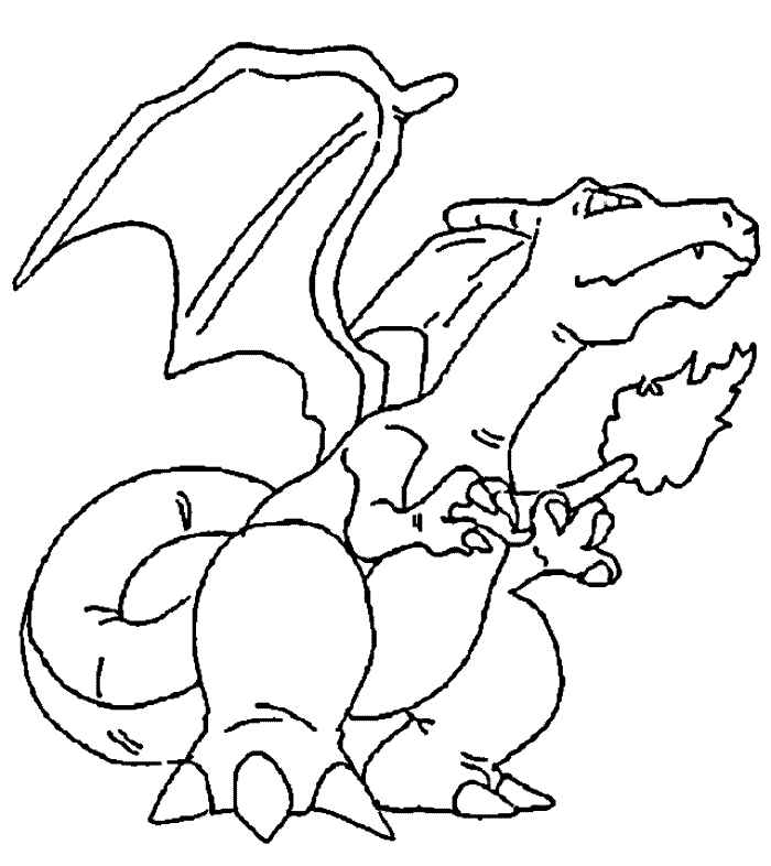Desenho de Charizard Pokemon Desenho Colorir Imprimir 32