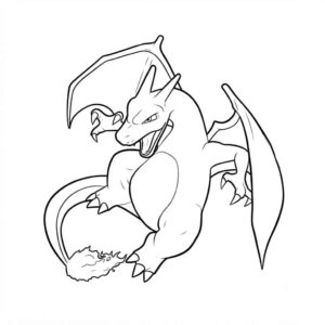 Desenho de Charizard Smash Bros Pokemon Desenho Colorir Imprimir 30