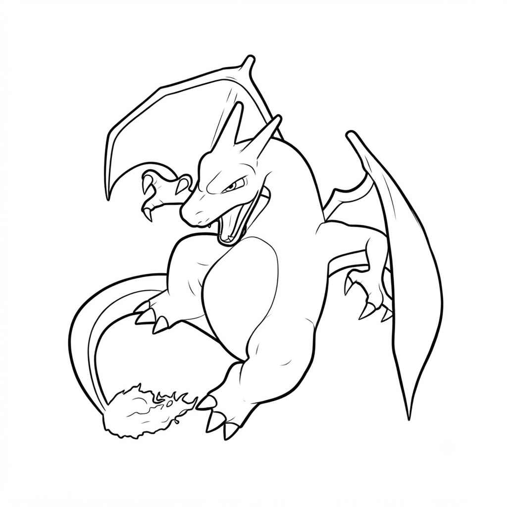 Desenho de Charizard Smash Bros Pokemon Desenho Colorir Imprimir 30