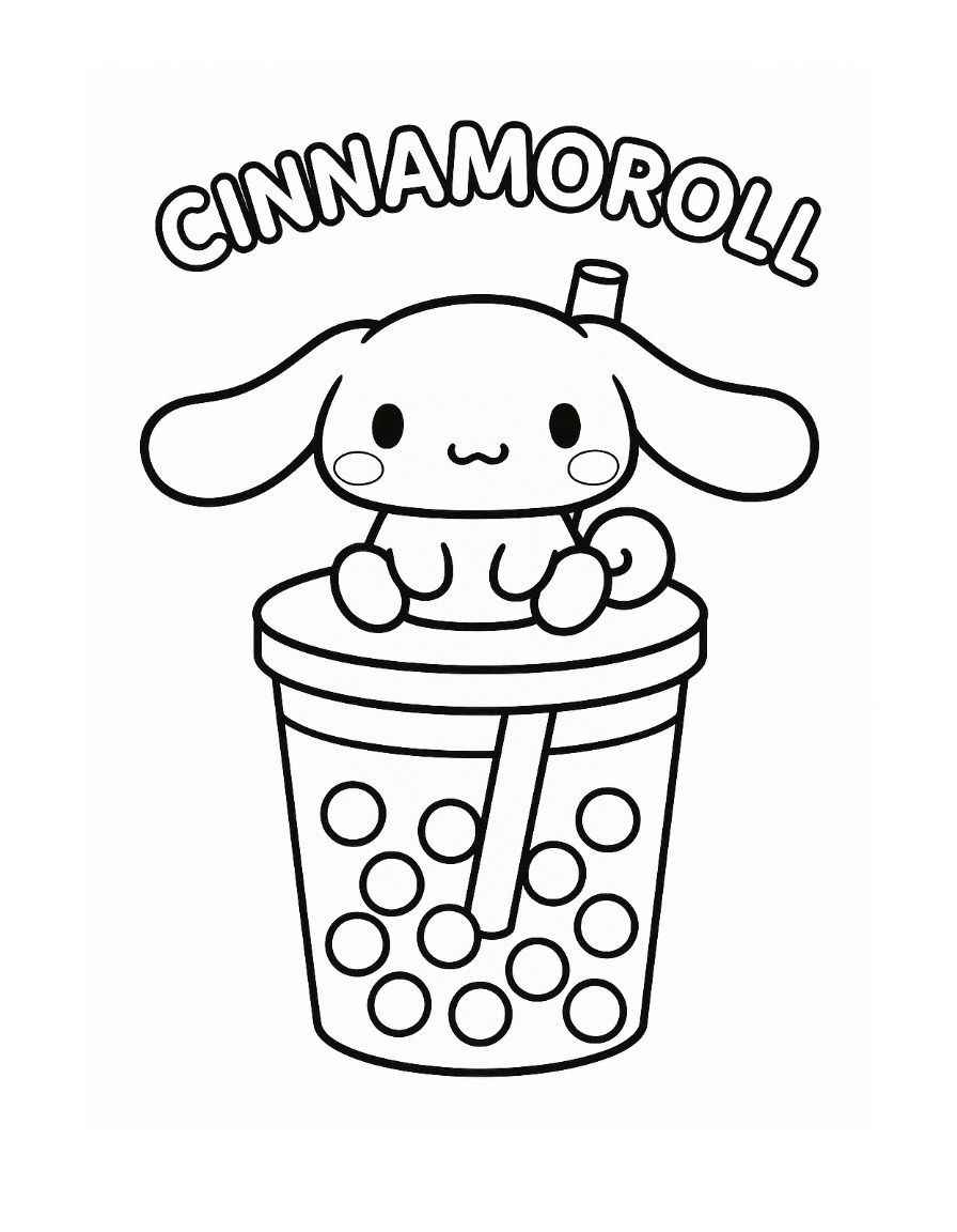 Desenho de Cinnamoroll Desenho Colorir Imprimir 04