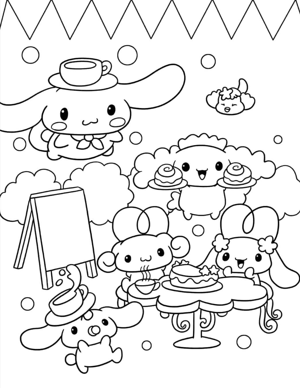 Desenho de Cinnamoroll Desenho Colorir Imprimir 24