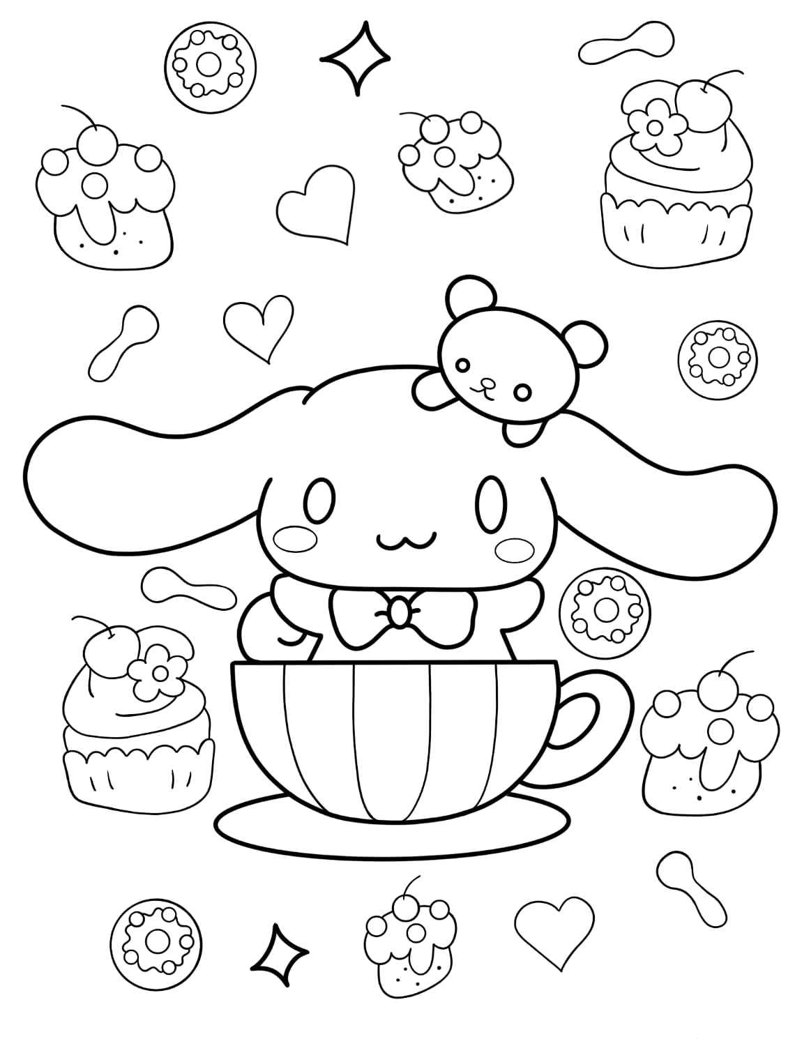 Desenho de Cinnamoroll Desenho Colorir Imprimir 37