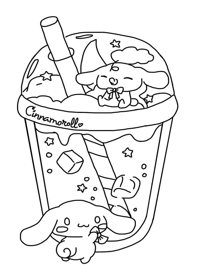 Desenho de Cinnamoroll Desenho Colorir Imprimir 38