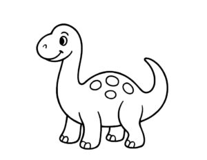 Desenho de Dinossauro Braquiossauro Desenho Colorir Imprimir 05