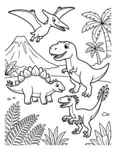 Desenho de Dinossauro Desenho Colorir Imprimir 10