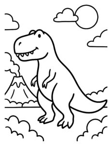 Desenho de Dinossauro Desenho Colorir Imprimir 33
