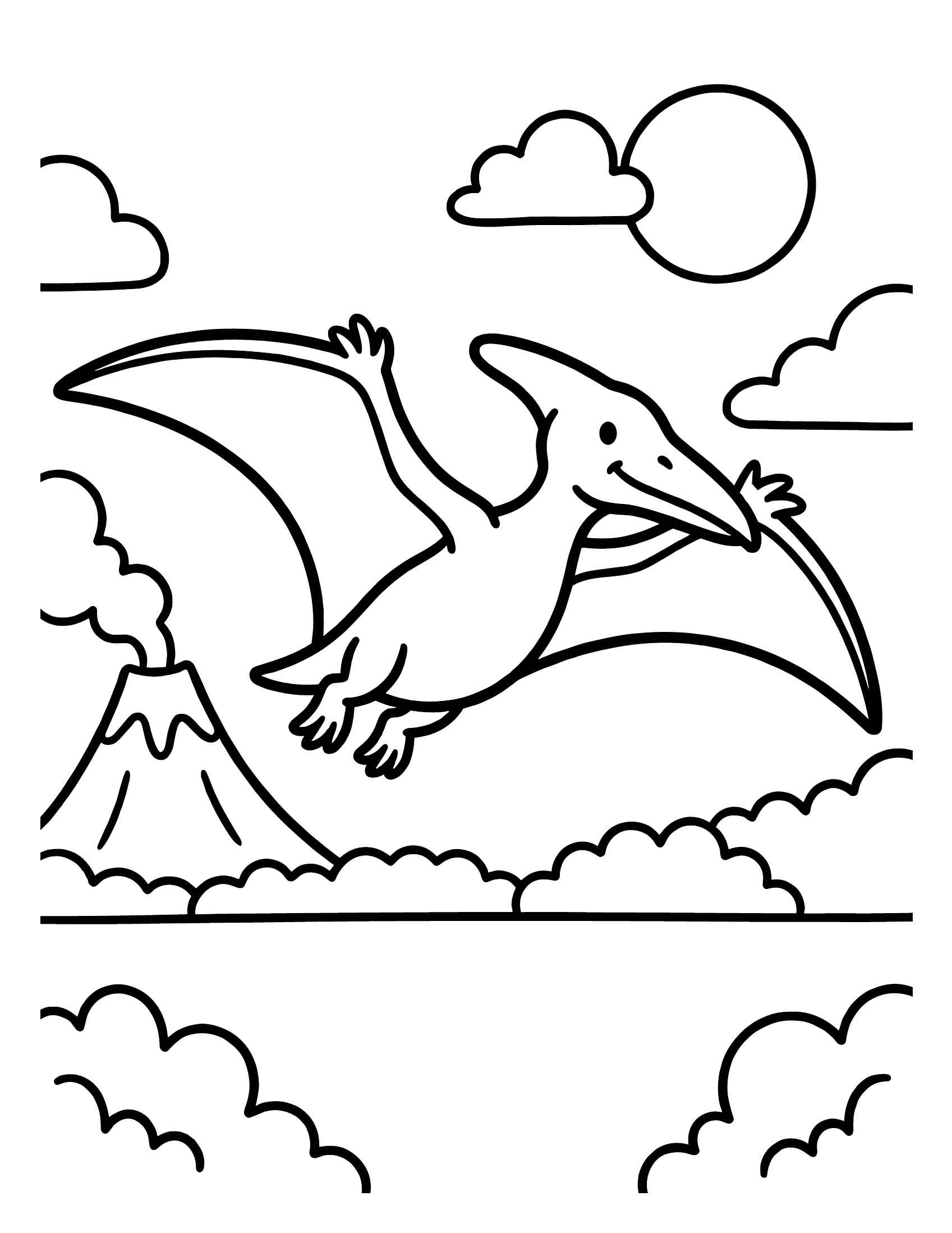 Desenho de Dinossauro Pterodactilo Desenho Colorir Imprimir 32