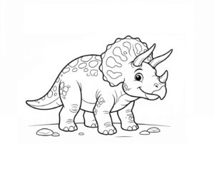 Desenho de Dinossauro Triceratops Desenho Colorir Imprimir 21