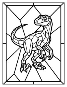 Desenho de Dinossauro Velociraptor Desenho Colorir Imprimir 41
