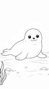 Desenho de Foca Animais Marinhos Desenho Colorir Imprimir 09