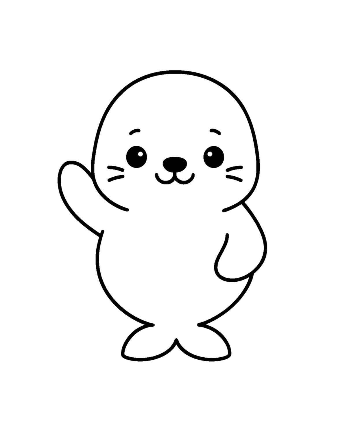 Desenho de Foca Desenho Colorir Imprimir 01