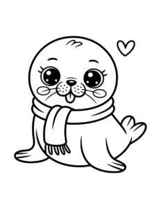 Desenho de Foca Desenho Colorir Imprimir 02