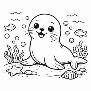 Desenho de Foca Desenho Colorir Imprimir 04