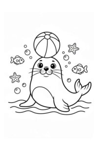 Desenho de Foca Desenho Colorir Imprimir 07