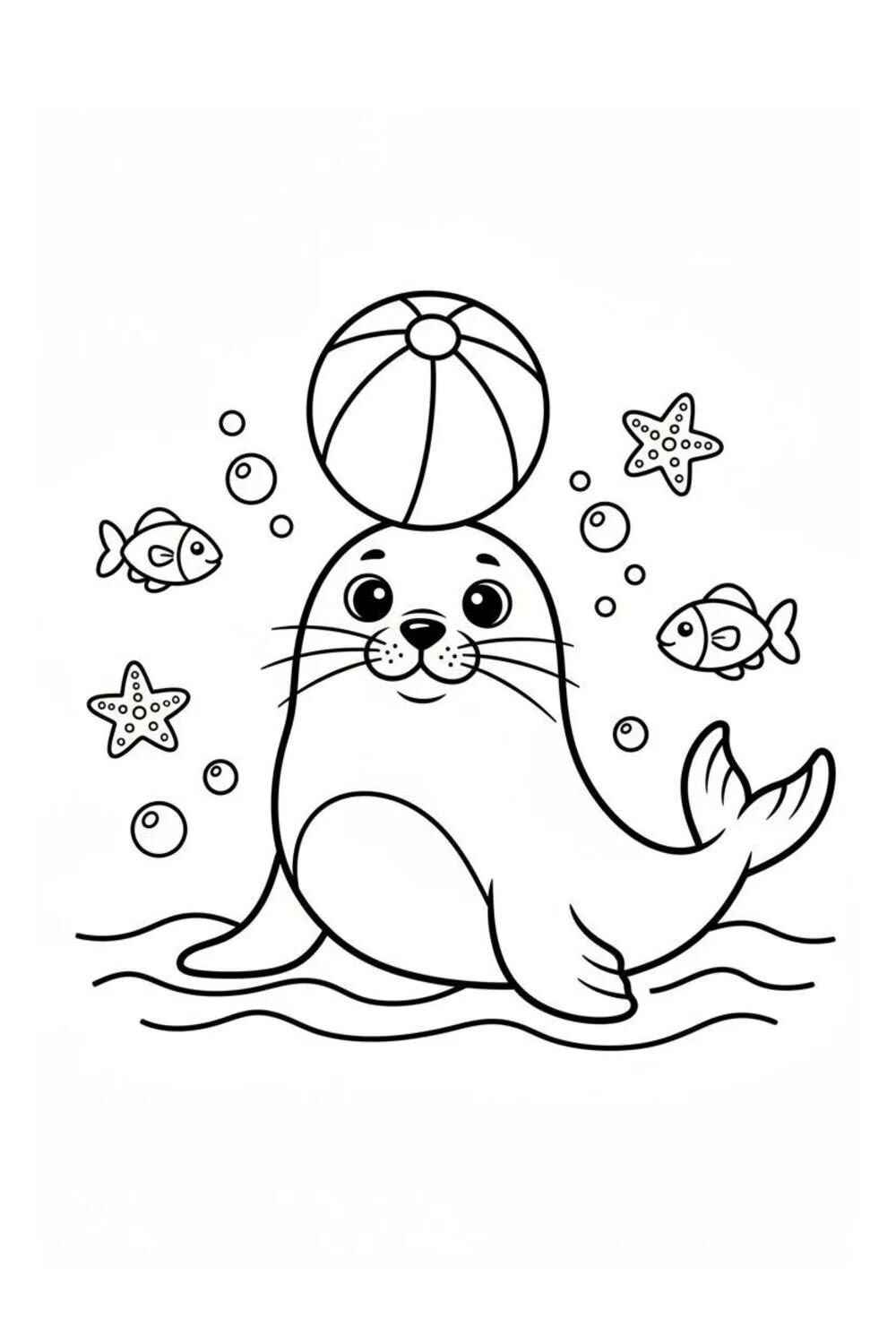 Desenho de Foca Desenho Colorir Imprimir 07