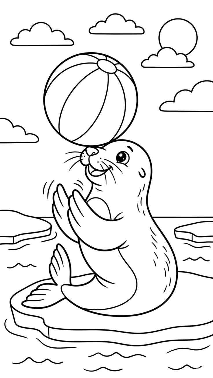 Desenho de Foca Desenho Colorir Imprimir 08