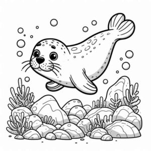 Desenho de Foca Desenho Colorir Imprimir 11