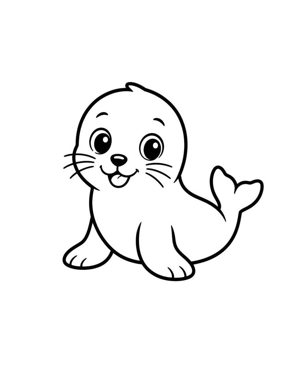 Desenho de Foca Desenho Colorir Imprimir 12