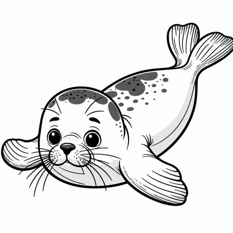 Desenho de Foca Desenho Colorir Imprimir 14