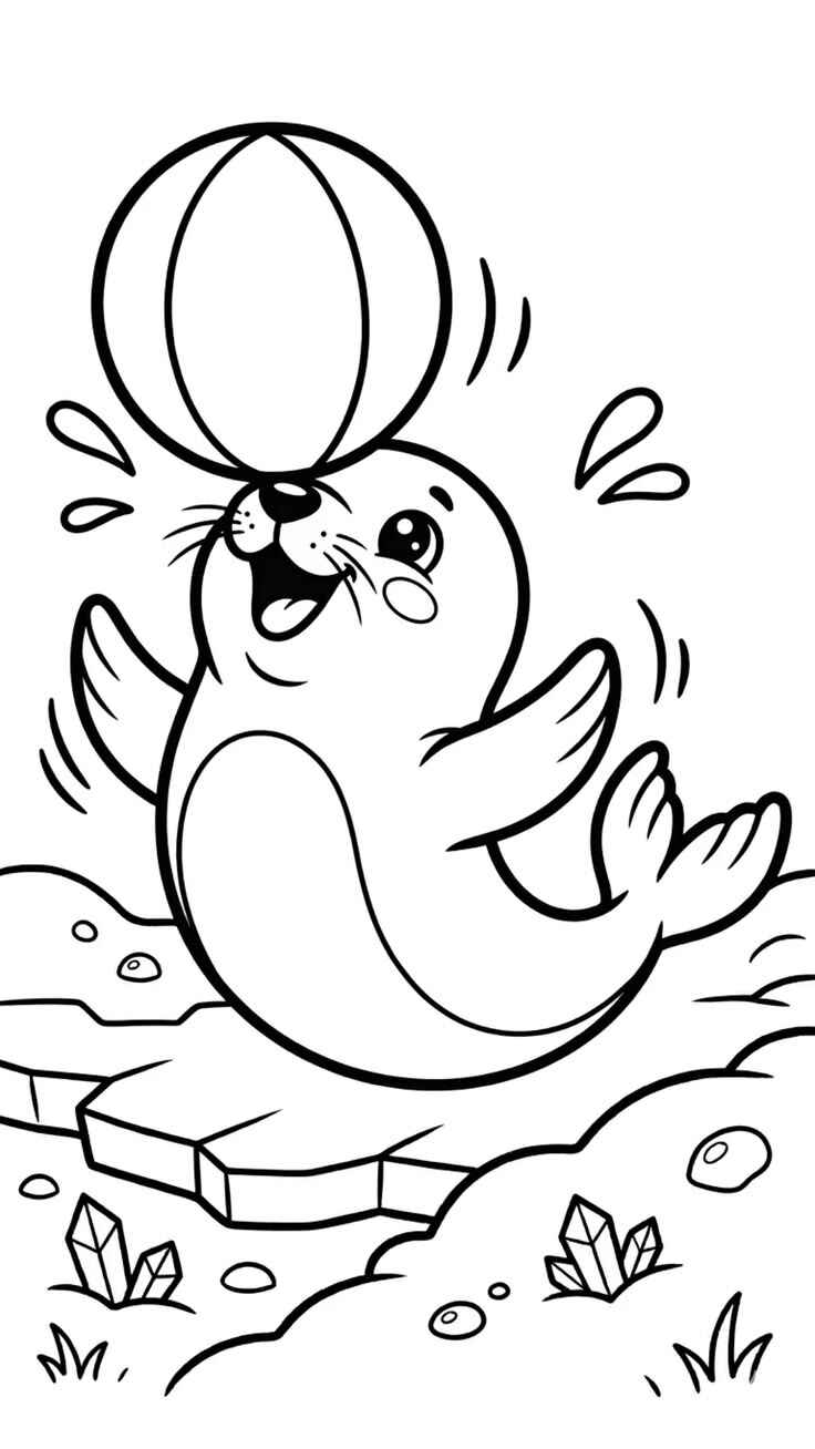 Desenho de Foca Desenho Colorir Imprimir 23