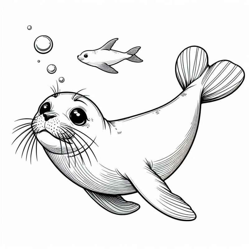 Desenho de Foca Desenho Colorir Imprimir 28