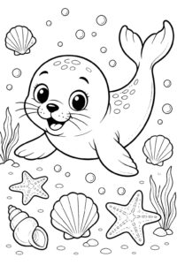 Desenho de Foca Desenho Colorir Imprimir 31