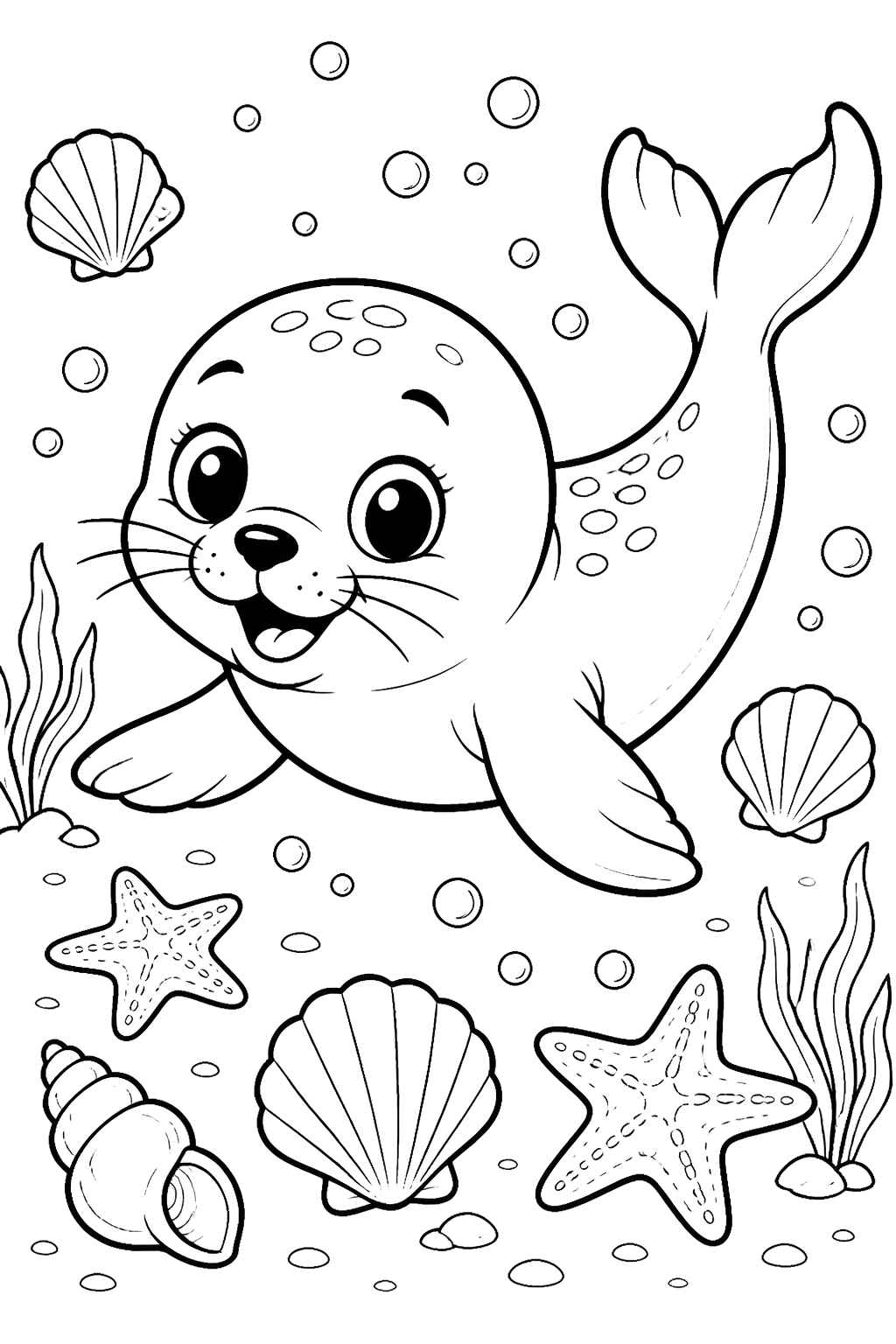 Desenho de Foca Desenho Colorir Imprimir 31