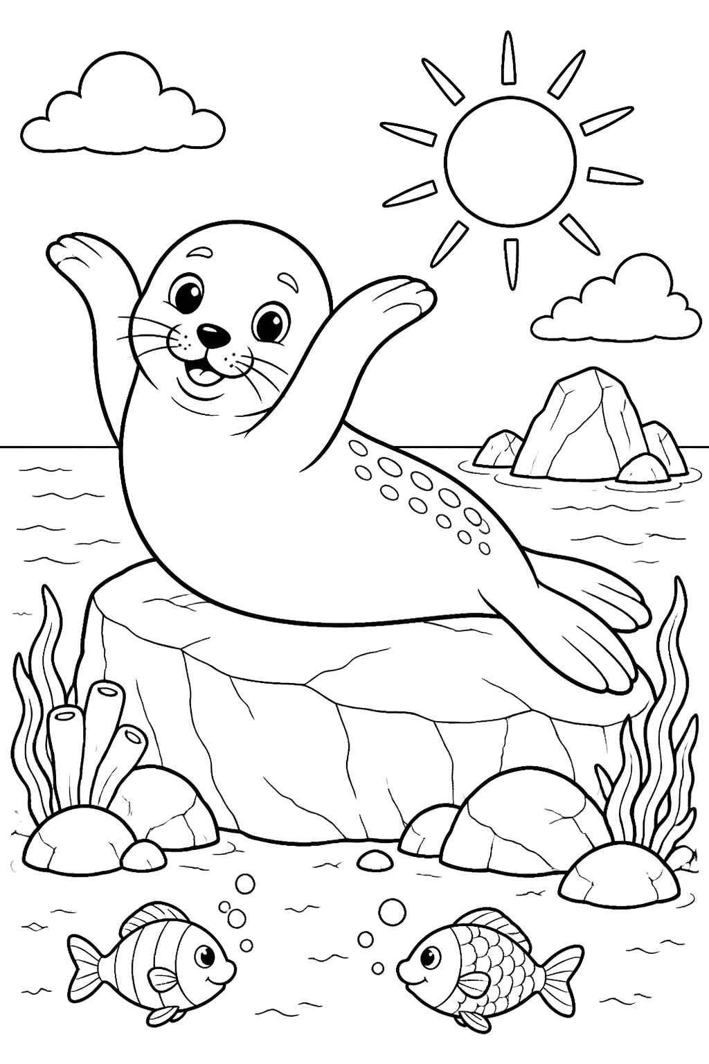 Desenho de Foca Desenho Colorir Imprimir 32