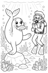 Desenho de Foca Desenho Colorir Imprimir 34
